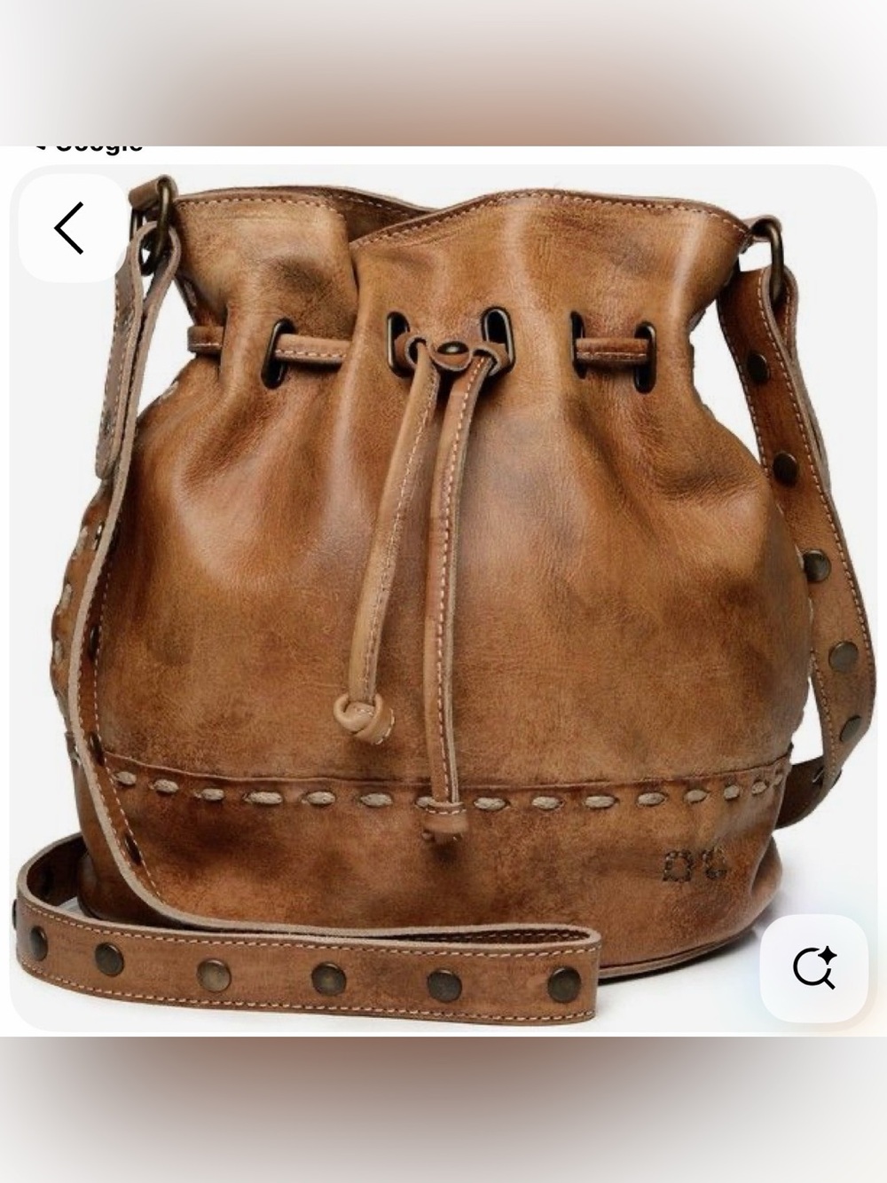 Bedstu "Malibu" Leather Drawstring Bucket Bag